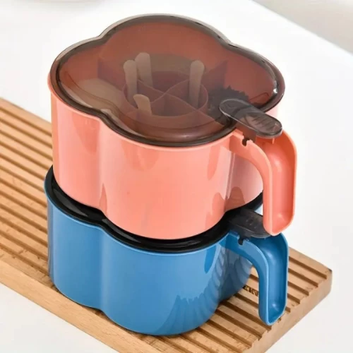 4 Grids Kitchen Spices Storage Box With Spoons Air Tight Cooking Seasoning Box S