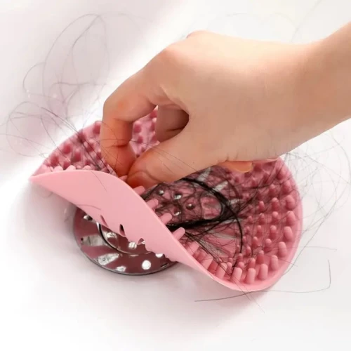 Silicone Shower Drain Cover Hair Catcher Filter Drain Stopper Kitchen Bathroom S