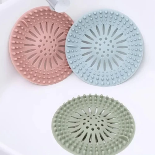 Silicone Shower Drain Cover Hair Catcher Filter Drain Stopper Kitchen Bathroom S