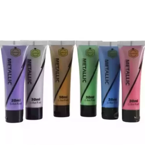 Metallic Acrylic Colors Set, Multicolor Metallic Acrylic Color Set with Smooth C