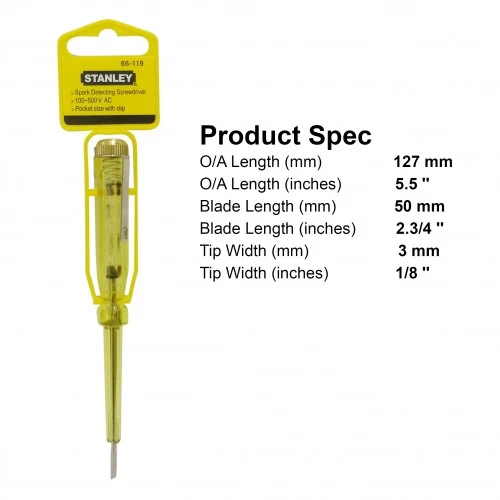 Stanley Spark Detecting Screwdriver 66-119