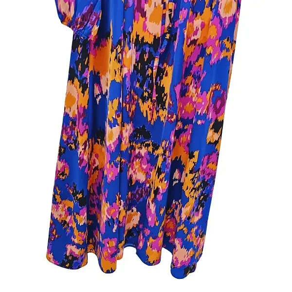 DORBE Brand Graphic Design Round Neck Long Sleeves Casual Wear Belted Plus Size