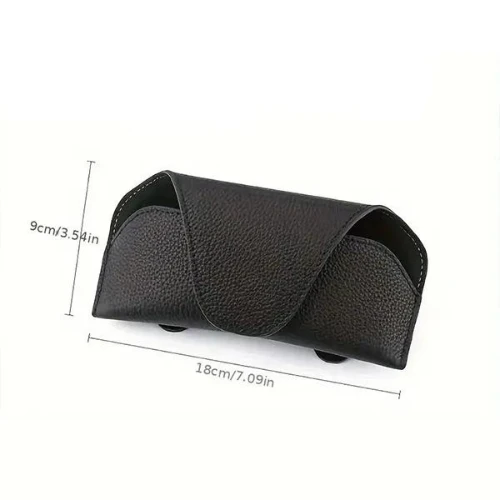 Universal Car Visor Sunglasses Holder Case Synthetic Leather Eyeglasses Holder S