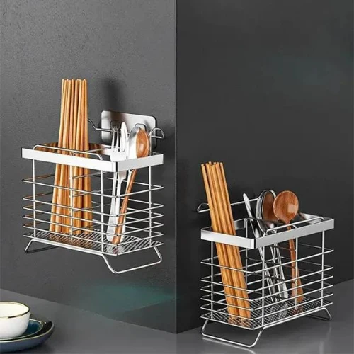 Stainless Steel Cutlery Holder Tableware Kitchen Anti-Slip Spoon Fork Chopsticks