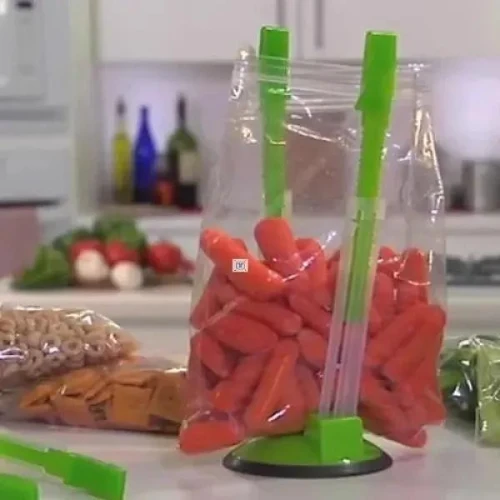 Adjustable Non-Slip Baggy Holder Hand Free Plastic Freezer Bag Kitchen Gadget Fo