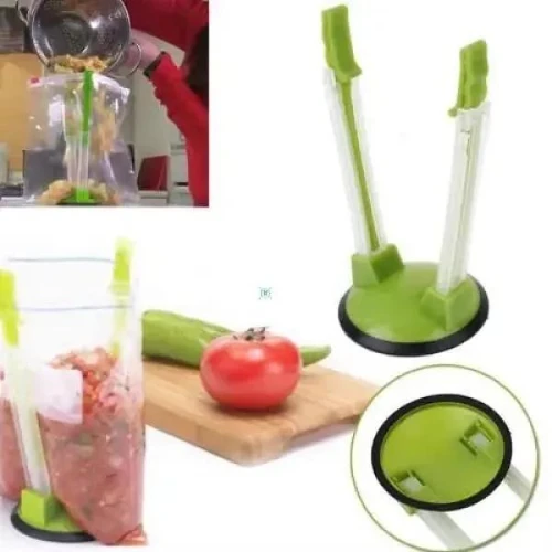 Adjustable Non-Slip Baggy Holder Hand Free Plastic Freezer Bag Kitchen Gadget Fo