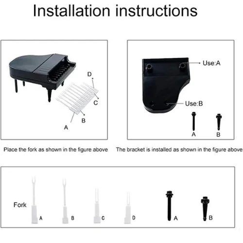 Creative Mini Piano Keys Forks Fruits Picking Forks Kitchen Accessories Candy De