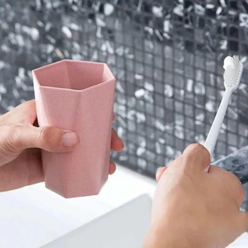 Wavy Design Mouth Wash Cup Gargle Cup Bathroom Toothpaste Toothbrush Holder Cup