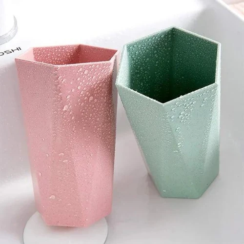 Wavy Design Mouth Wash Cup Gargle Cup Bathroom Toothpaste Toothbrush Holder Cup