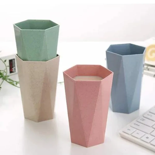 Wavy Design Mouth Wash Cup Gargle Cup Bathroom Toothpaste Toothbrush Holder Cup