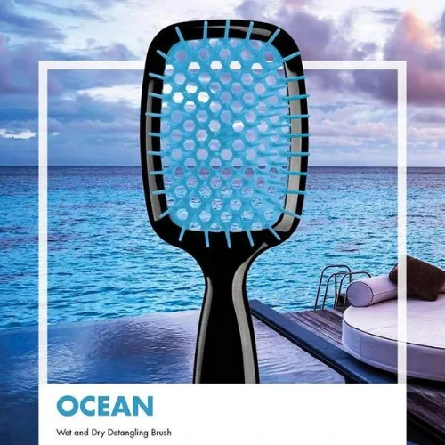 Premium Quality Soft Bristle Detangling Hair Brush Air Cushion Scalp Massage Cur