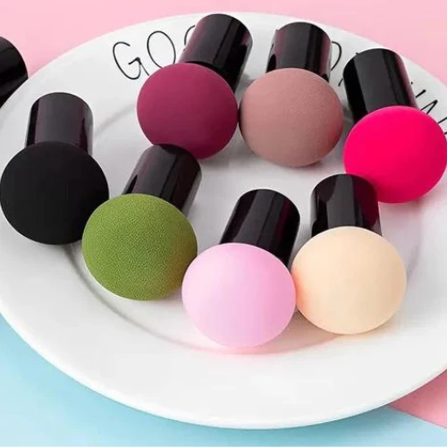 One Piece Mushroom Shape Powder Puff, Makeup Beauty Blender Sponge With Storage
