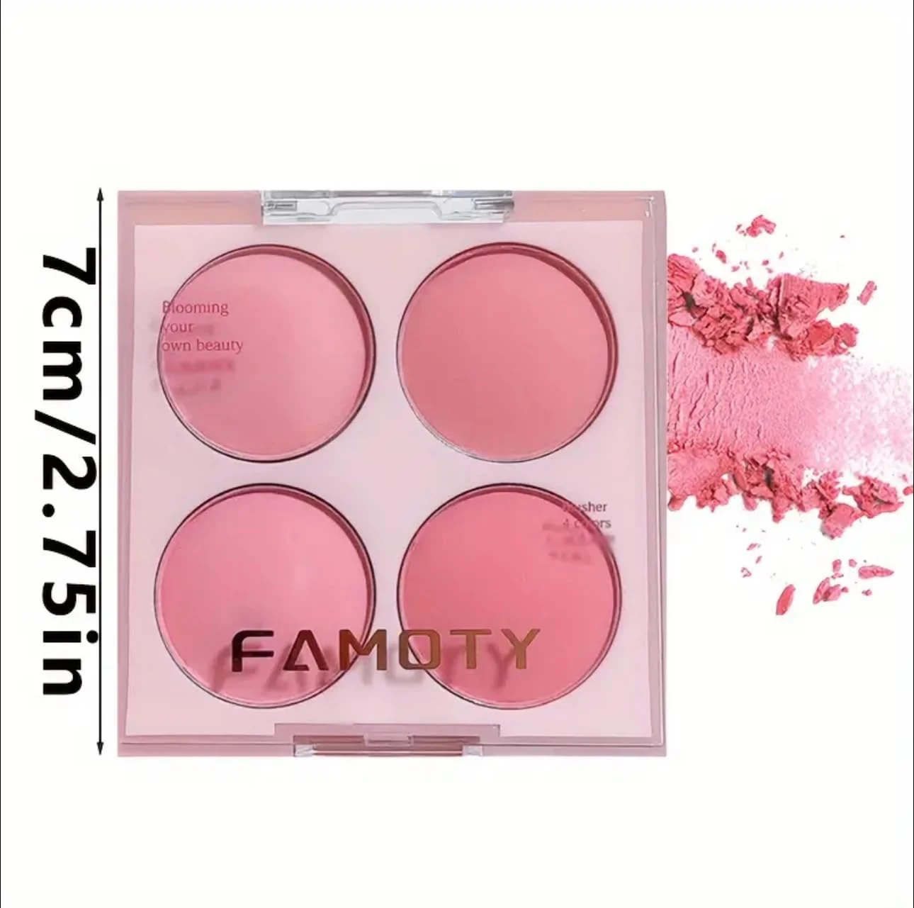 4 In 1 Face Grooming Pure Natural Facial Cheek Enhancer Waterproof Women Blush P