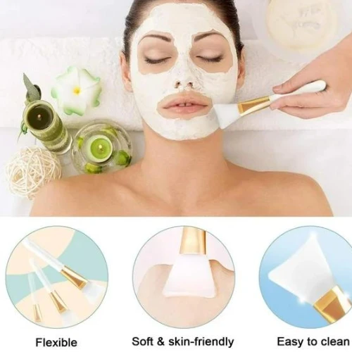 Silicone Mud Mask Brush - Aloe Vera Infused - Perfect for Makeup & Facial Treatm