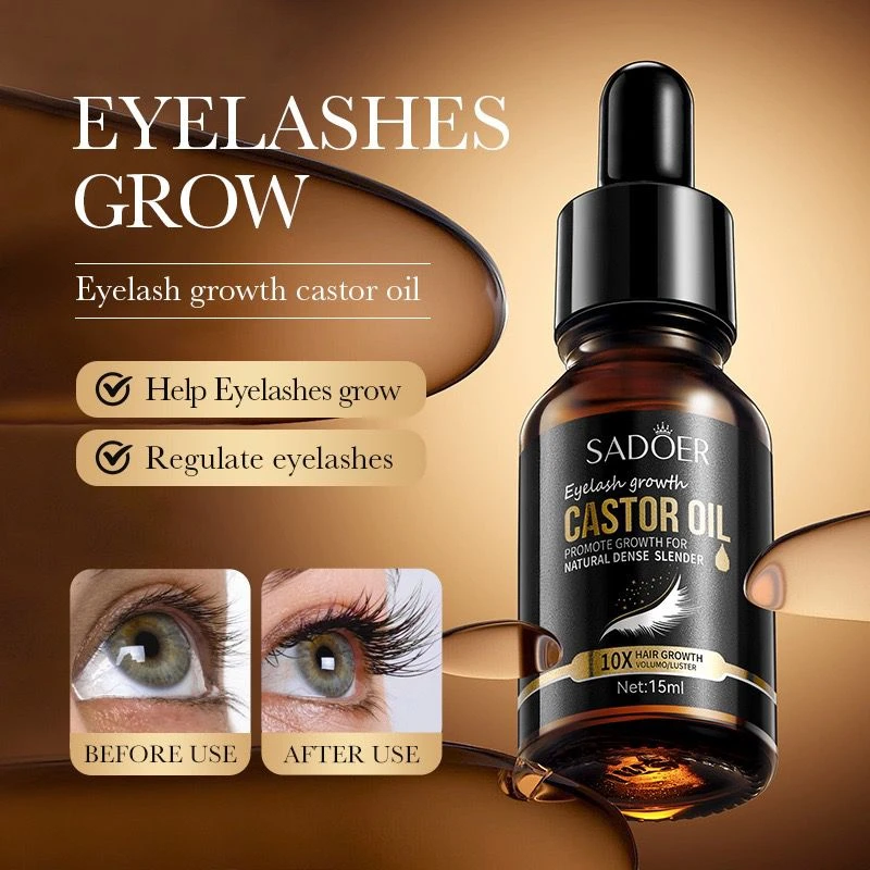 Sadoer Eyelash Serum Castor Oil Thickening And Lengthening Mascara For Women 15m