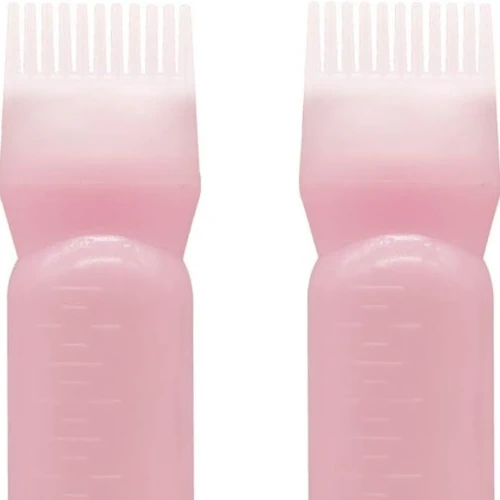 Hair Dye Root Comb Applicator Brush Bottle - 2 Pieces
