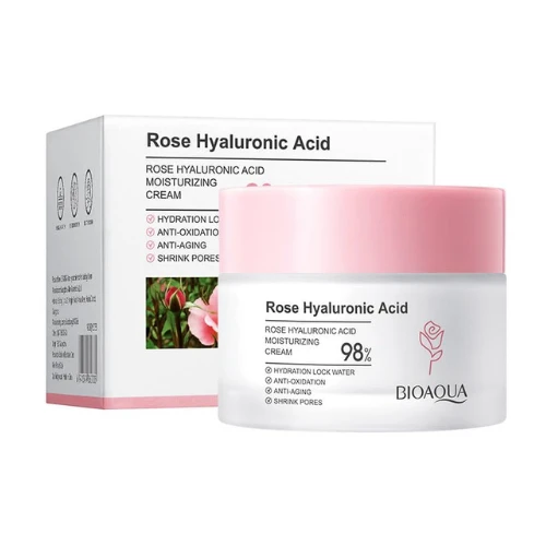 Rose Hyaluronic Anti Aging Moisturizer Face Cream Deep Hydration Anti Wrinkle Sk