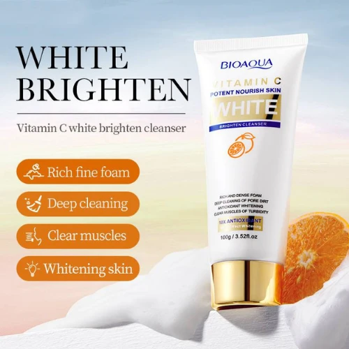 Vitamin C Skin Nourishing Whitening Cream Skin Care Pore Dirt Deep Cleaning Brig
