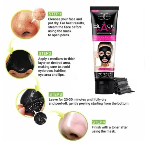 120ML Shrink Pores Skin Care Moisturizing Black Mask, Blackhead Whitening Comple