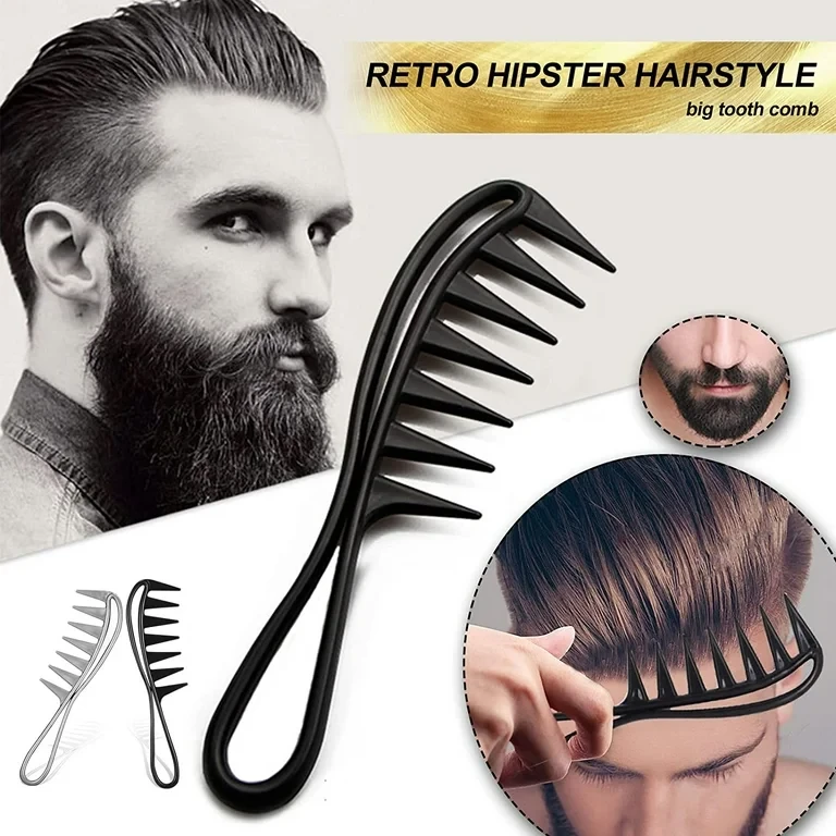 Wide Tooth Detangling Comb Hair Styling Comb Long Hair Curly Hair Grooming Comb