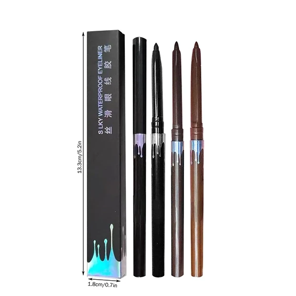 Water Resistant Eyelid Under Crease Pen Eyebrow Pencil Women Silky Inner Eyeline