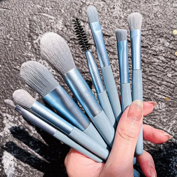8Pcs Soft Bristles Makeup Brush Tools Foundation Powder Eyeshadow Cosmetics Brus