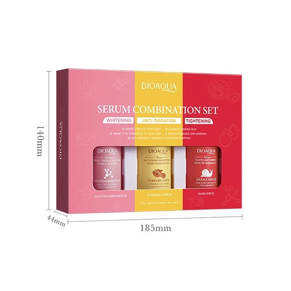 3Pcs Skin Care Face Serum Snail Serum Facial Moisturizing Anti Wrinkle Skin Repa