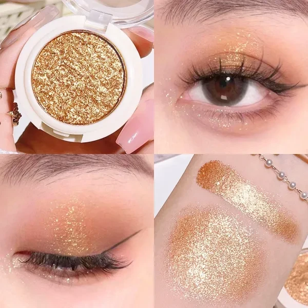 Waterproof Non-Irritating Pearlescent Highlighter Powder Glitter Women Shiny Eye