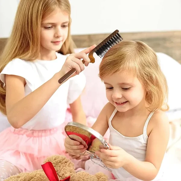 Portable Travel Mirror Small Detangling Hair Styling Brush Hair Accessories Fold