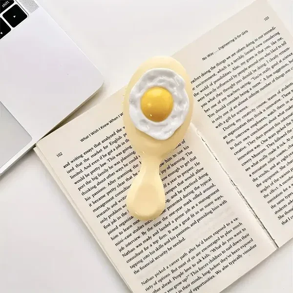 Creative Fried Egg Design Comb Air Cushion Hair Styling Brush Small Handle Porta