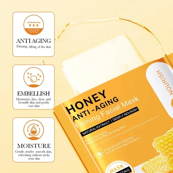Honey Natural Extraction Deeply Moisturizing Mask Anti-Aging Skin Care Hydrating