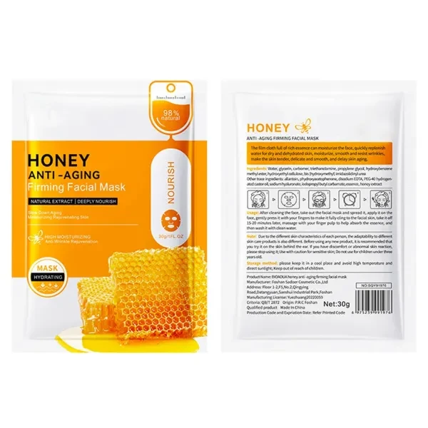Honey Natural Extraction Deeply Moisturizing Mask Anti-Aging Skin Care Hydrating