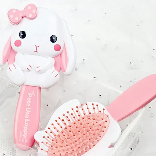 Rabbit Design Girls Hair Styling Brush Air Cushion Baby Hair Brush Soft Bristle