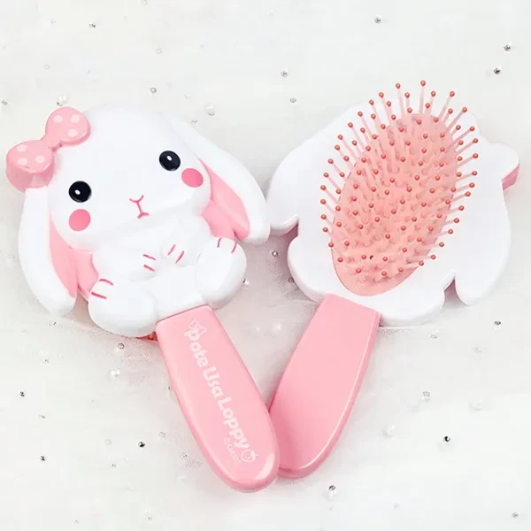 Rabbit Design Girls Hair Styling Brush Air Cushion Baby Hair Brush Soft Bristle