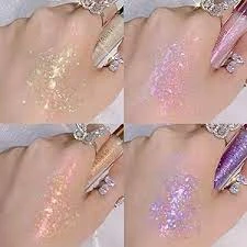 Glitter Liquid Eyeshadow Easy To Wear Highlighter Waterproof Pearlescent Shiny E