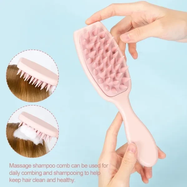 Anti Itch Silicone Scalp Head Massager Brush Head Massaging Shampoo Comb Detangl