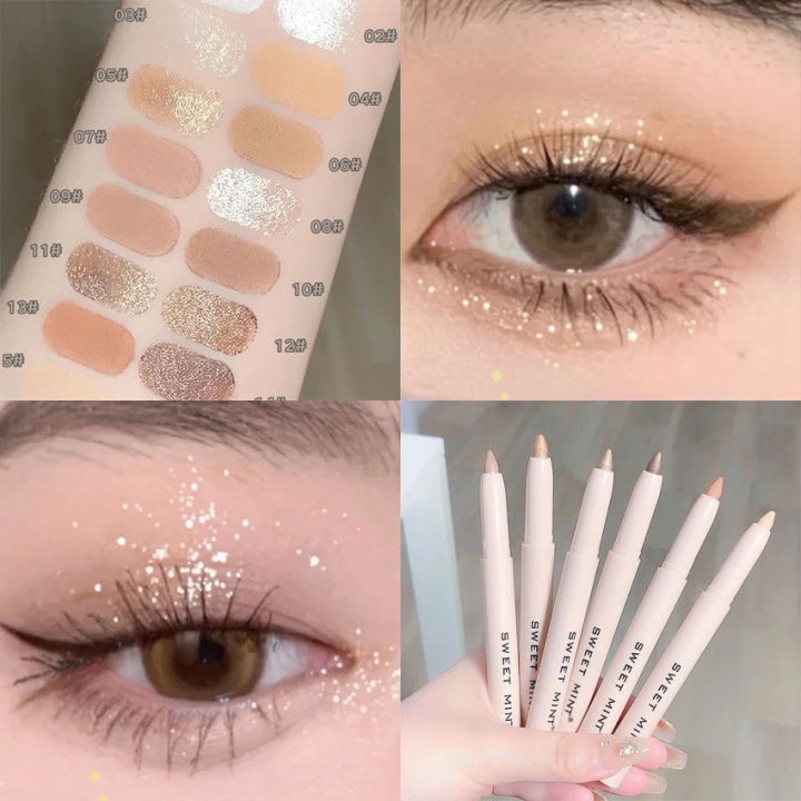 Water Resistant Non-Irritating Facial Makeup Women Glitter Highlighter Eyeshadow