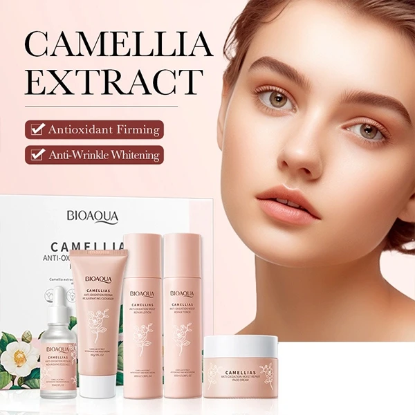 5 In 1 Camellia Flower Moisturizing Skin Lotion Cream Peronscal Skincare Product