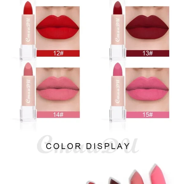 15 Colors High-Quality Waterproof Long Lasting Lip Care Non-Smudge Velvet Matte