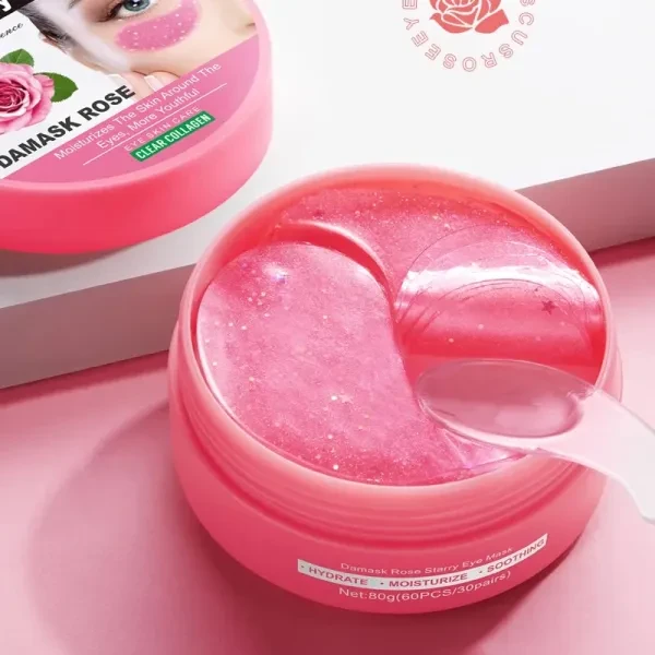60 Pcs Rose Starry Eye Mask Skin Moisturizes Release Dryness Brighten Dark Circl