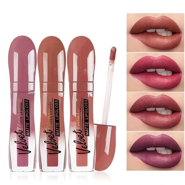 Glossy Waterproof Non Fading Matte Lip Gloss Ladies Lip Glaze Makeup Long Lastin
