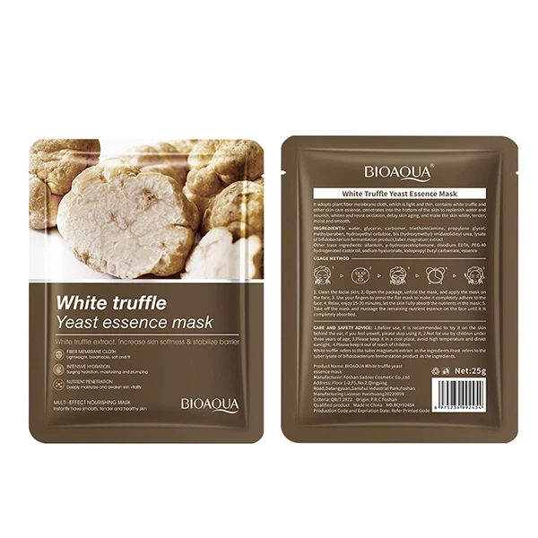 White Truffle Yeast Face Mask Dry Skin Hydrating Moisturizing Facial Mask Anti A