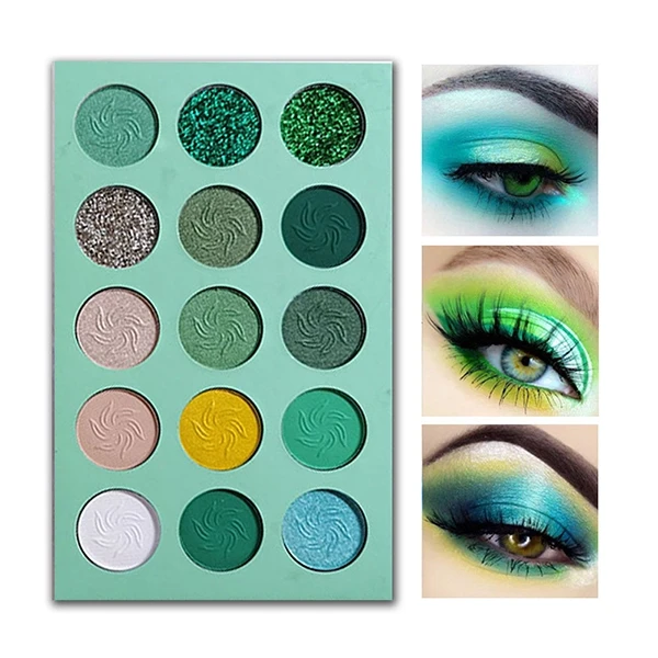 Waterproof Eye Makeup Palette - 15 Vibrant Shades to Contour & Brighten
