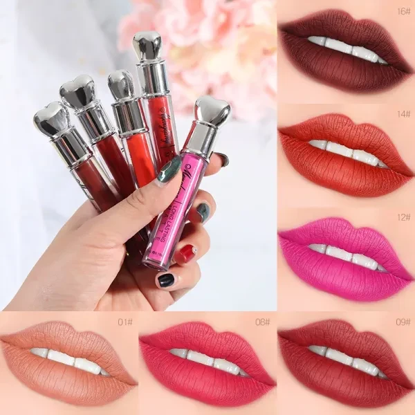 Long-Lasting Matte Lip Gloss - Waterproof Magenta Ideal for Outdoor Events
