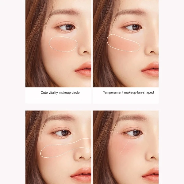 Water Resistant Face Grooming Pure Natural Facial Cheek Enhancer Peach Blush Pal