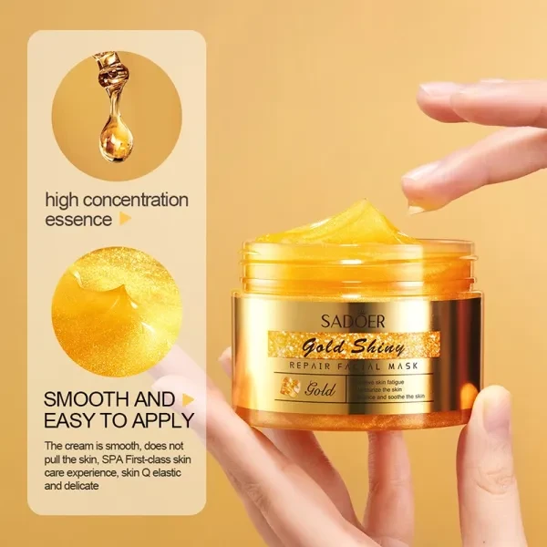 Gold Shiny Repair Facial Mask Anti-aging Deep Cleansing Reduces Peptide Skin Car