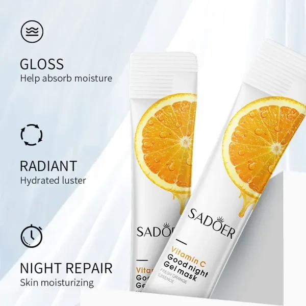 20 Pieces Vitamin C Good Night Fresh Orange Essence Gel Mask Face Care Moisturiz