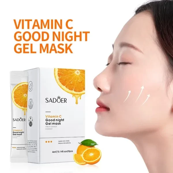 20 Pieces Vitamin C Good Night Fresh Orange Essence Gel Mask Face Care Moisturiz