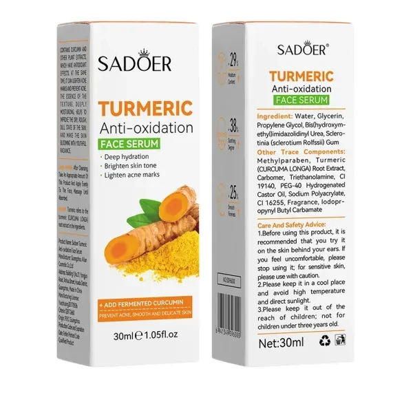 Turmeric Whitening Serum Face Moisturizing Essence Natural Antioxidant Serum For