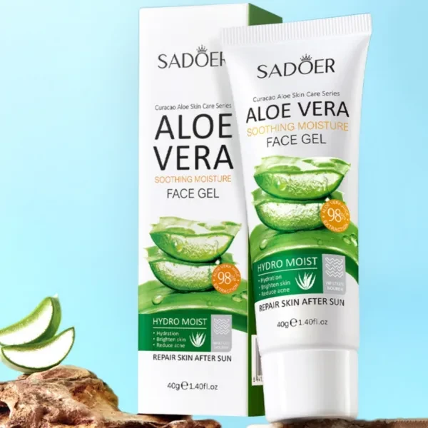Aloe Vera Face Gel Soothing Moisture Repair Skin Brighten Reduce Acne Lightening